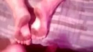 Dirty Feet Footjob and Body Tease & Cum on Feet