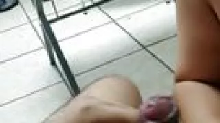 He cums on my tits after fucking me watching my fat ass