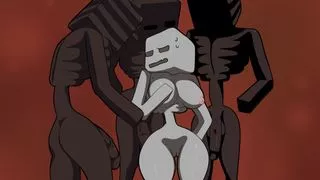 Minecraft 3 Black Skeletons and 1 White .porn videos 2025