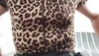 Playing with my hard tranny cock part 2