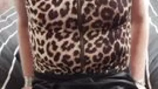 Playing with my tranny cock and spunking part 3