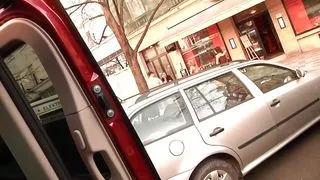 Threesome fucking in the car