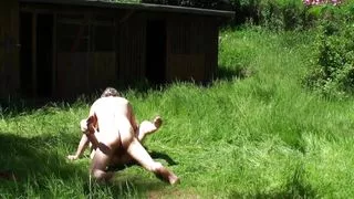 Mature sex in the forest