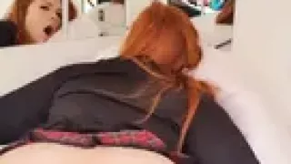 Naughty Girl Takes BBC Dildo Machine and Is Creampie