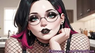 Futanari Dahlia Goth Punk Chubby Masturbating