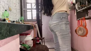 Real Indian Hot Stepsister  Fucked By Stepbrother In  Kitchen Behind Mom (hindi Audio)
