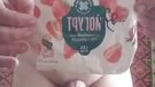 Today I am eating my oun cum with yogurt. My new drink. Tasty fresh cum. Tasty fresh sperm
