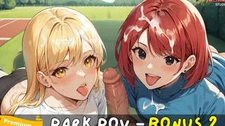 Facial Cumshot in Public Park - Blonde, Redhead, Shoolgirl Teen