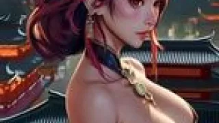 Beautiful Asian girl dancing