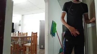 I jerk off my ridiculous cock while looking at a picture of my stepsister on my cell phone