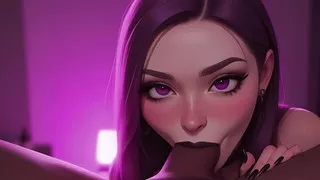 You Can Cum In My Mouth - Cute Gothic StepSister Loves BBC - AI