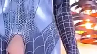 I am spiderman with big dick and long dick