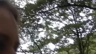 Amateur German babes sucking one dick outdoors