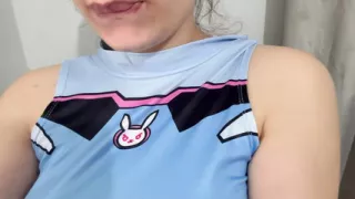 Hungarian girl puts white cream on her pussy and masturbates until she has an orgasm