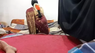 Tamil StepMom caught Stepson jerking cock She offered on cum out with her mouth and pussy