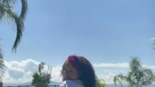 Chubby Ebony Farting Like Crazy in the Pool