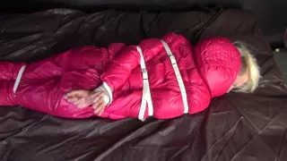 Watching Sexy Courtney Wearing Pinj Shiny Nylon Rainwear Being Tied And Gagged With Ropes (Video)