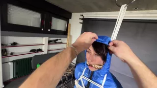 Myxxxy Bound And Gagged In A Shiny Nylon Skisuit