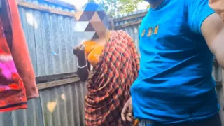 Bathing in my village