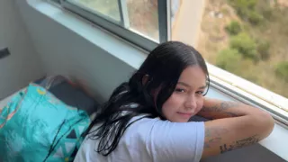 I take advantage of the fact that my beautiful stepsister is sad to comfort her with my big cock and come inside her.