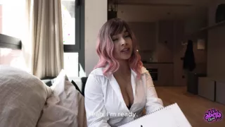 My english teacher FUCKS me and makes me squirt all over my bed!