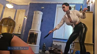 Strict Senz In Miss Alessa Milano Whipping On Your Knees