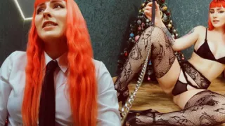 JOI Feet: Makima Teases Your Cock with Her Feet in Stockings and High Heels