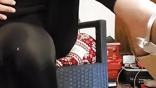 Leggings Bitch Looking for Thick Nylon Cock