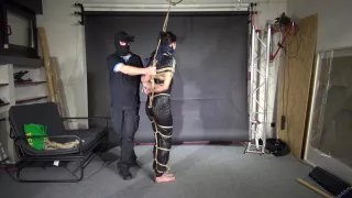 Myxxxy Bound And Gagged In A Shiny Nylon Catsuit