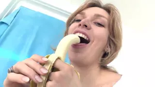 Ethel enjoys having fun white naked in her kitchen - WeAreHairy