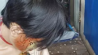 Handsome young man jerks off in a funny show