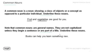Mastering English Common Nouns