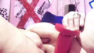 Cowgirl Hat Layed Back Horny and Fat Cum Splat