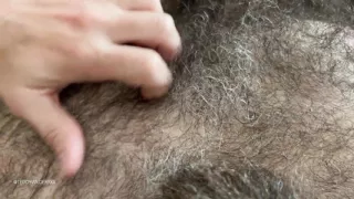 Furplay: POV Extremely Hairy Bisexual Bear Cums While Rubbing His Furry Body