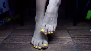 Don't cum so fast, I'll masturbate you with my feet