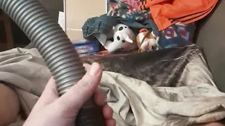 Cumming through the vacuum cleaner