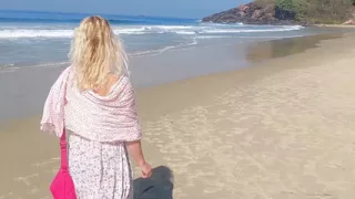 Amateur Blonde Mature Wife Enjoys Sex in Stockings