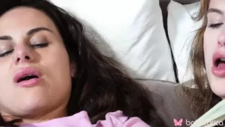 Gorgeous nubile hotties Sonya Blake and Anna Seal have lesbian sex for the first time