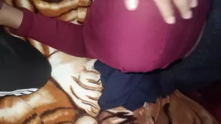 with a young girl who came home from work ended up inside her