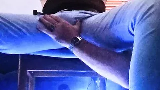 Jack with mirror balls, a luscious bulge with cock reveal and a mysterious helping hand