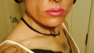 sexy bitch in white crop-top