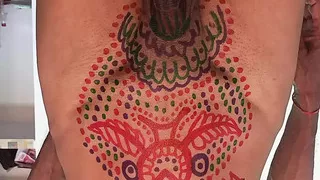 Sissy showing wearing bra panties and tattoos