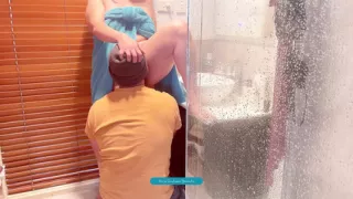 Sex with My Son's Friend - Best Pussy Eating in Standing - Loud Moaning - Pussy Licking