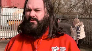 Brunette Carla fucks in front of people with Big Jonny and Luke Hotrod