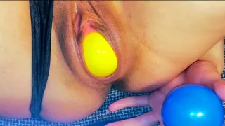 Friend's sister loves to fuck herself with a huge dildo