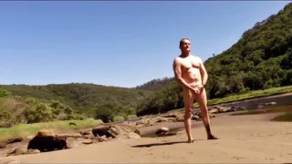 Naked at a River Mouth and End up Busting a Nut!