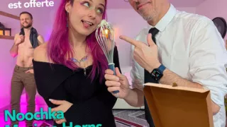 Delivroubignole Fucks and Fills up Right Next to Her Date with Maxime Horns Noochka Davy