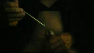 Herod G stuffing his cock with a sounding rod until he cums!