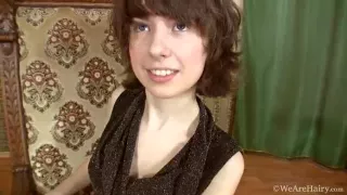 Miki strips in black lingerie and stockings - WeAreHairy