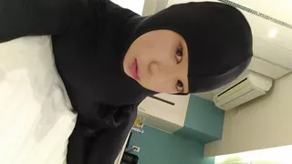 A cross-dressing boy masturbated by layering a leotard over a black full-body tights.